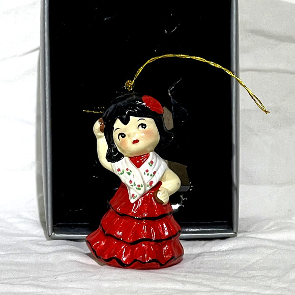 Berman & Anderson Other - Vintage Berman Anderson Trims in Ceramic Christmas Ornament Spanish Girl Rare